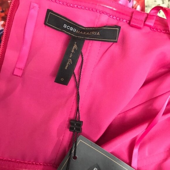 BCBGMaxAzria Begonia Combo Pink Strapless size 0 new with tags #86 - Picture 9 of 10
